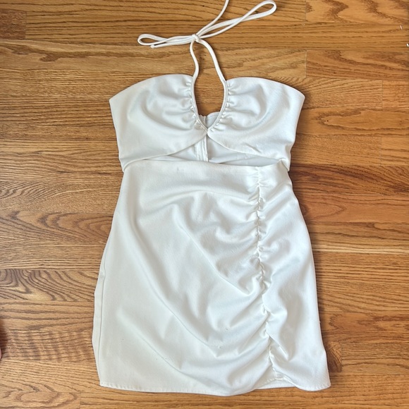 Zara Dresses & Skirts - Zara Cutout Halter Tie Mini Dress